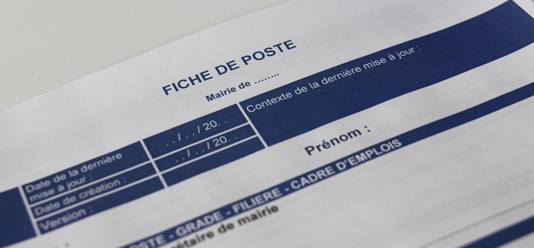 Modèle d'une fiche poste vierge